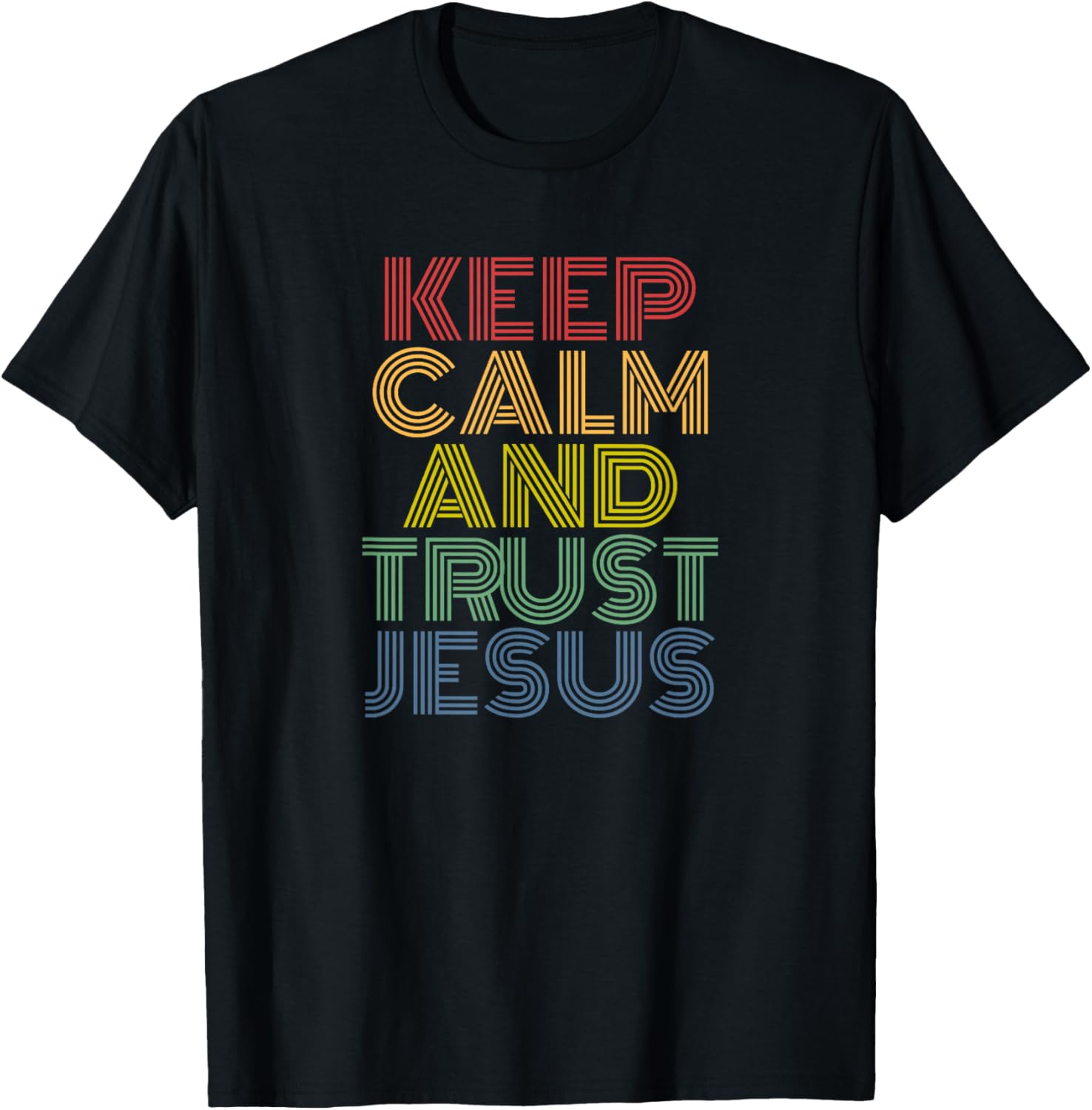 Keep Calm And Trust Jesus retro 70s vintage