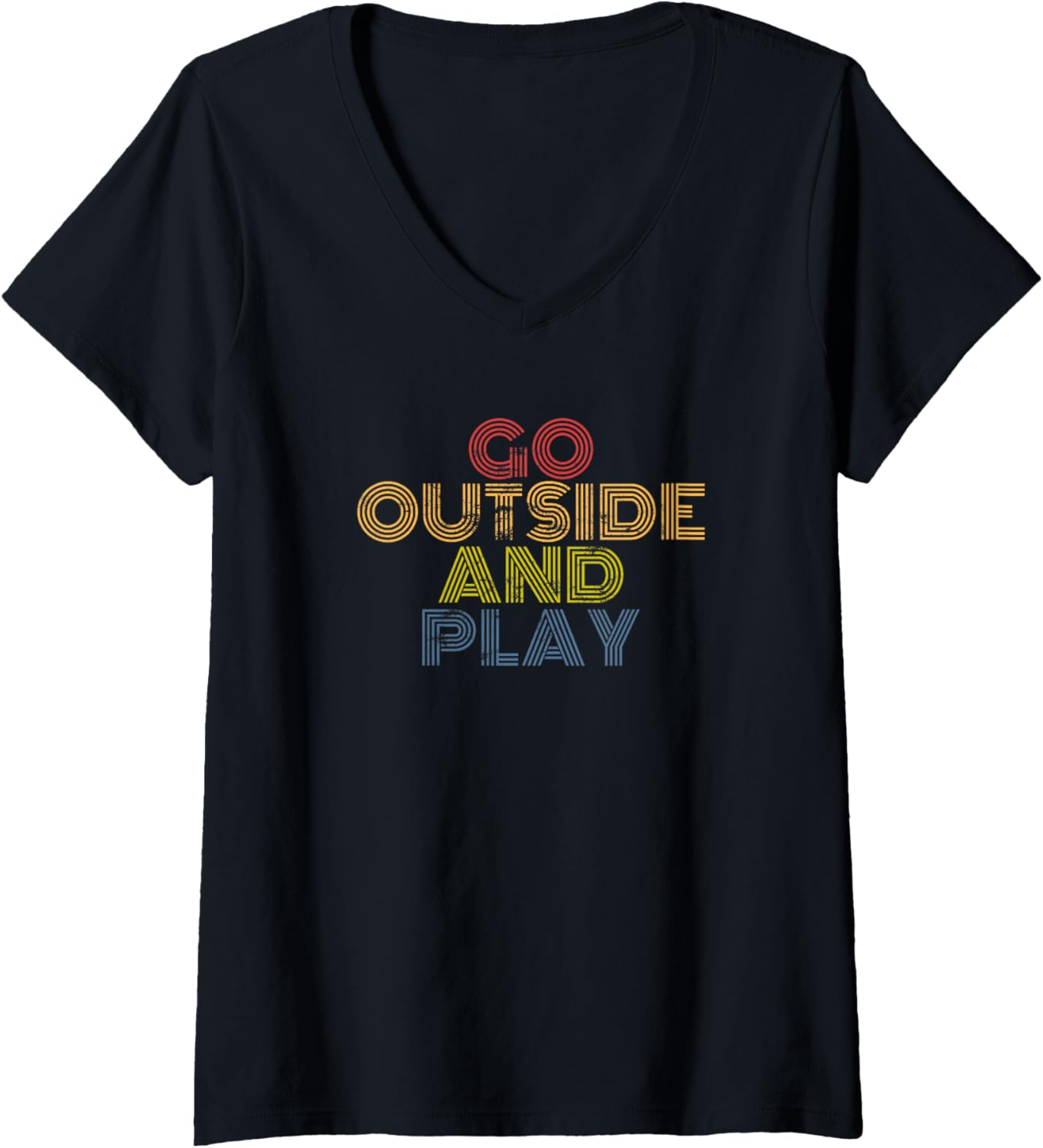 Go Outside And Play Retro Outdoors Summer Graphic