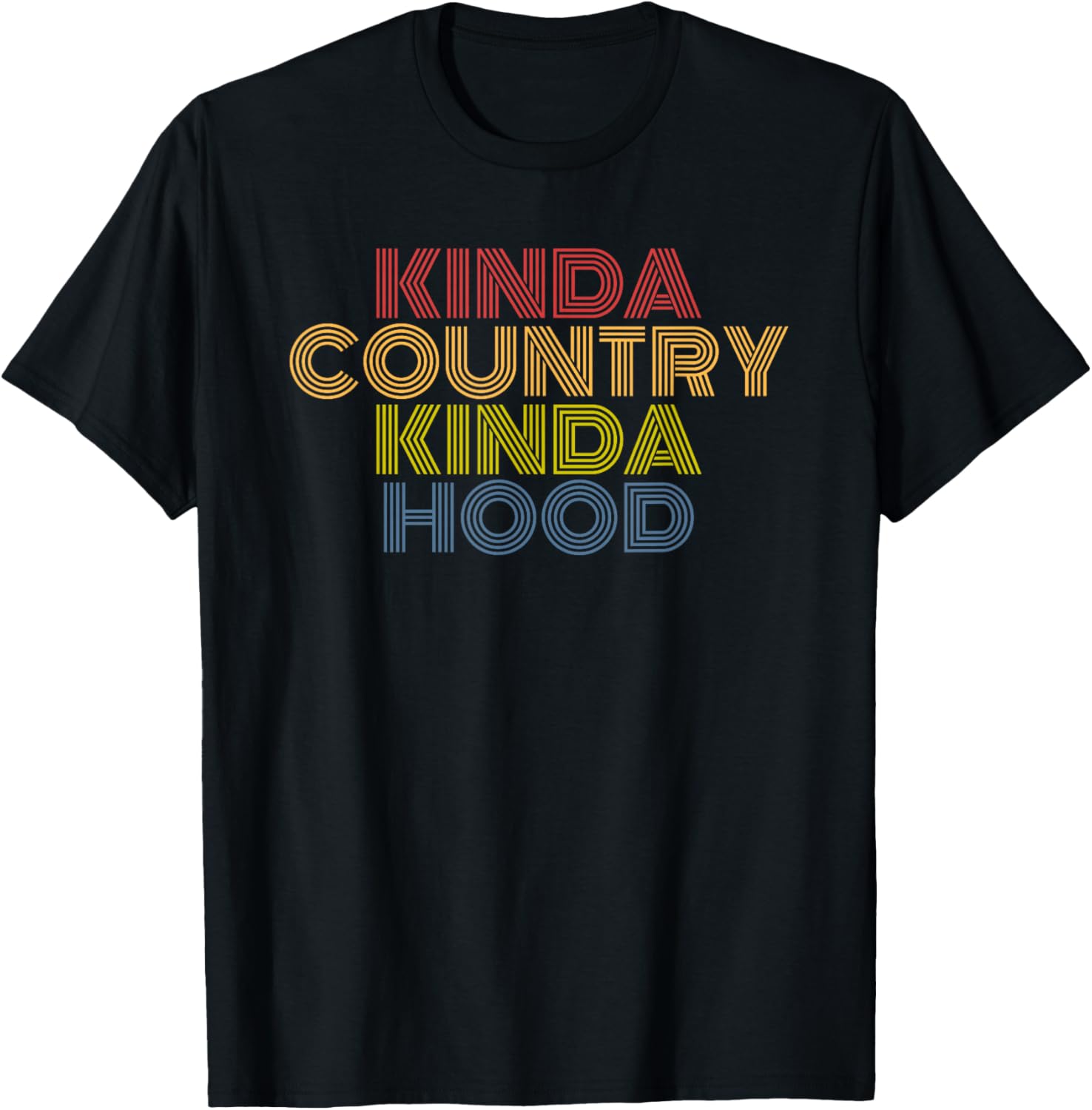Kinda Country Kinda Hood Retro Western Street Style Design