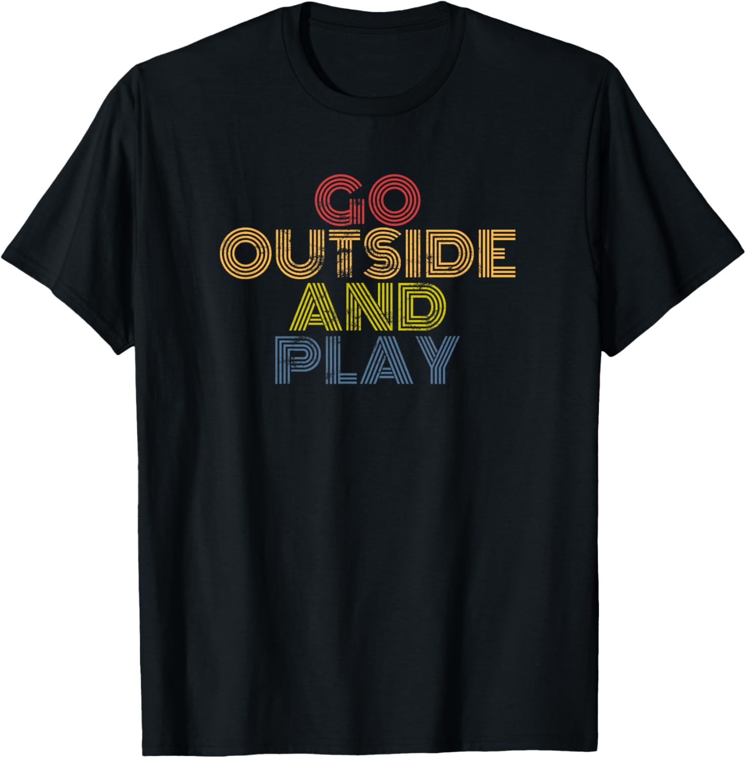 Go Outside And Play Retro Outdoors Summer Graphic