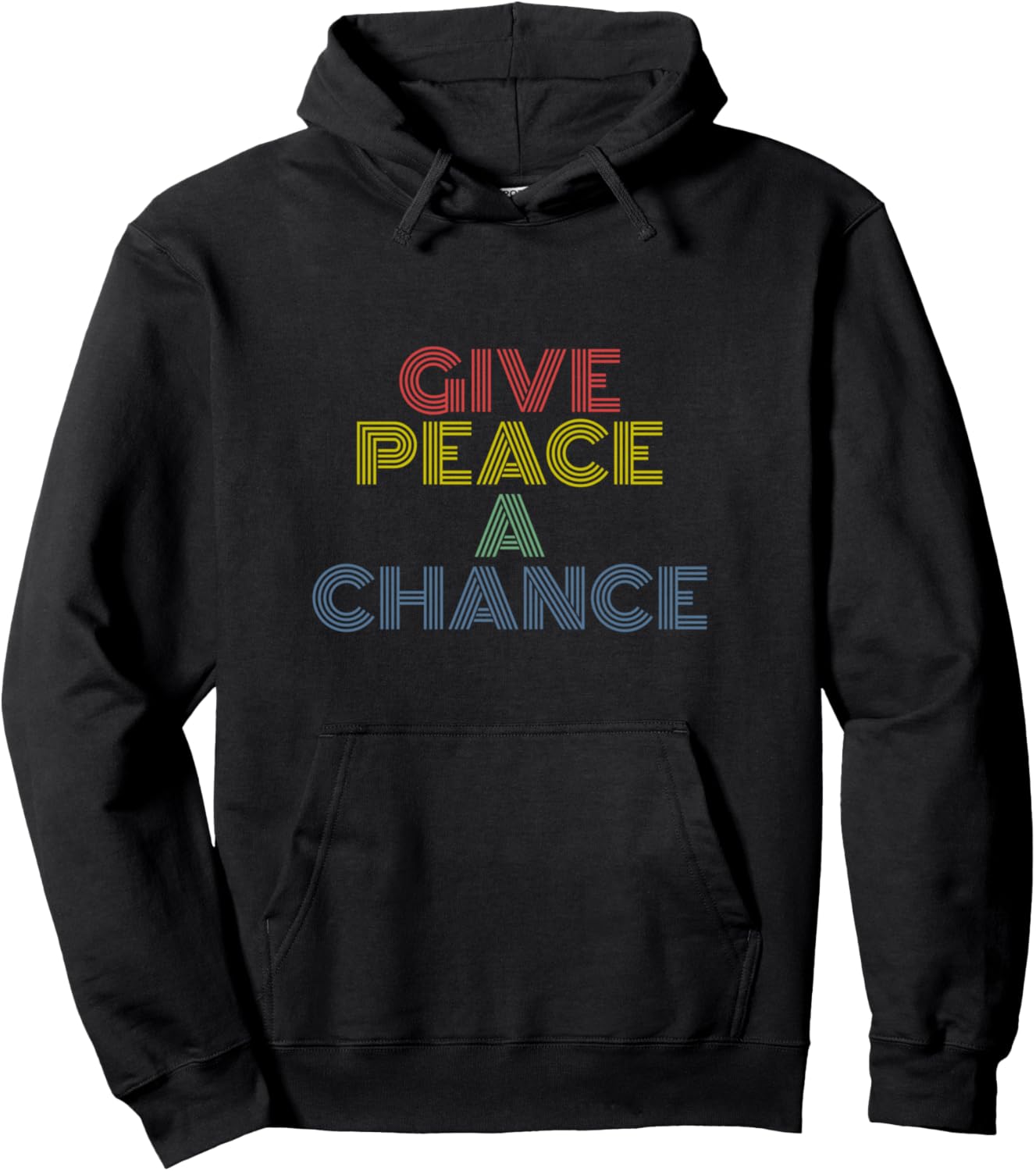 Give Peace A Chance Retro 70s Hippie Groovy Quote Design