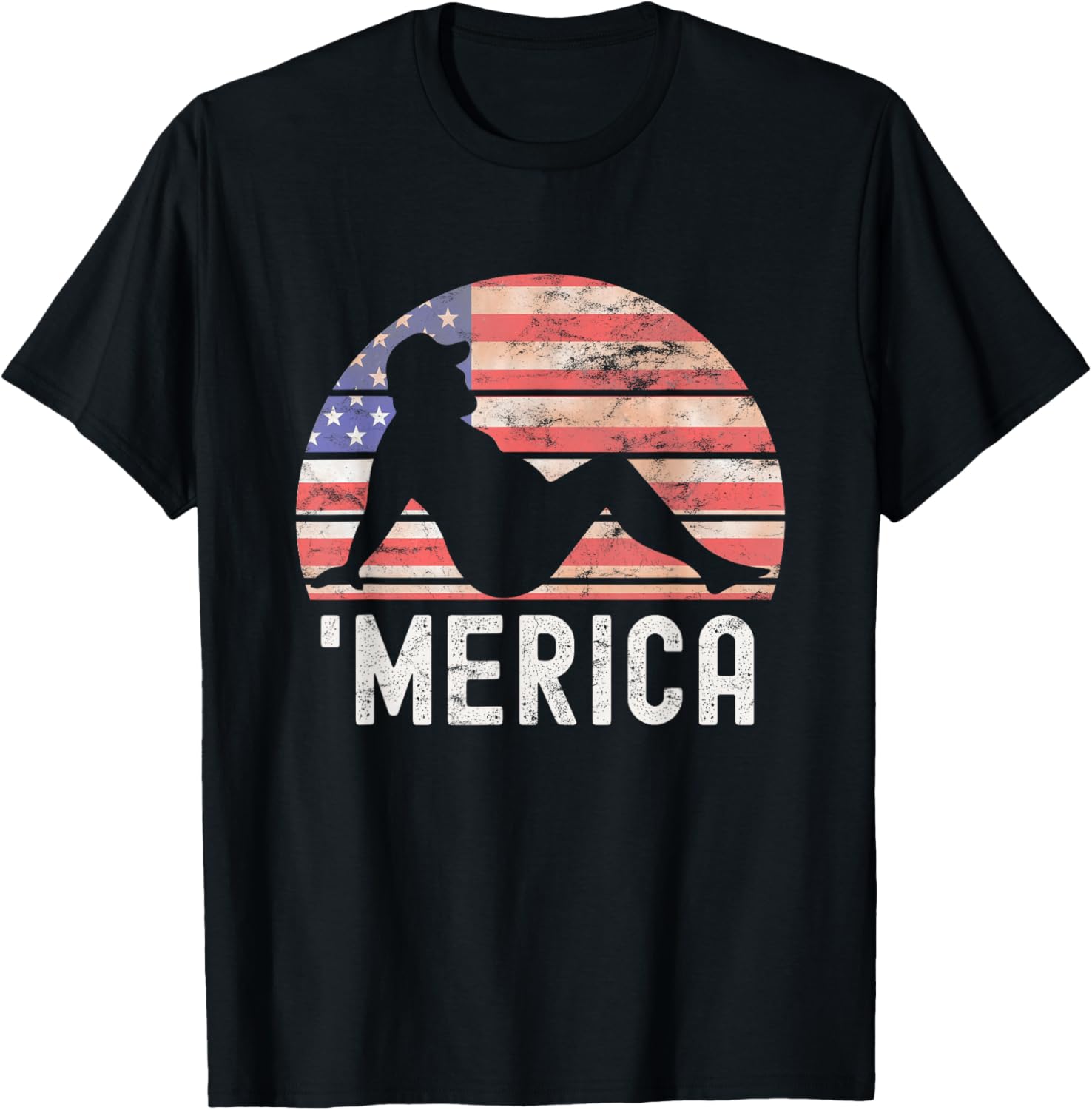 Merica Funny Patriotic USA Flag Design