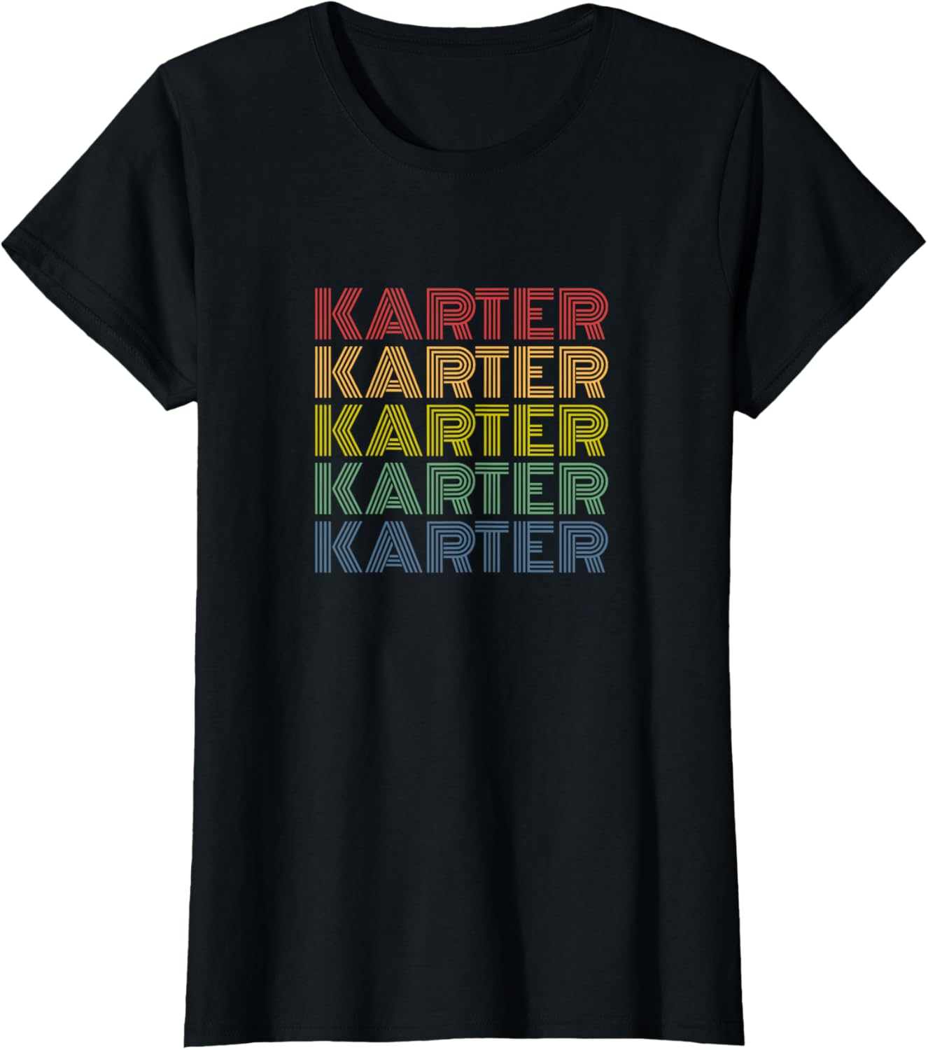 Womens Karter Wordmark Pattern Personalized Name Retro