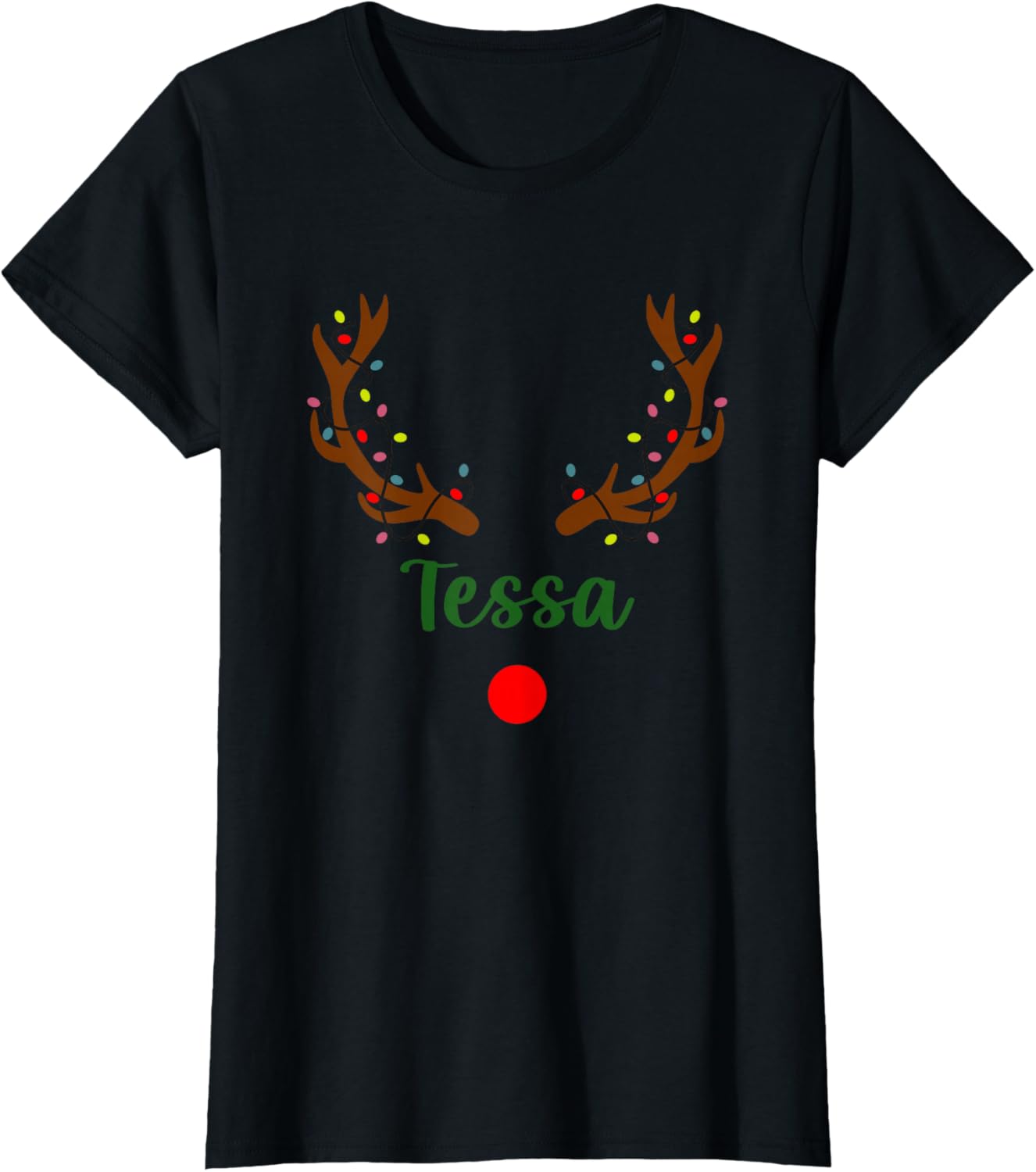 Tessa Reindeer Antlers Personalized Christmas Name Holiday