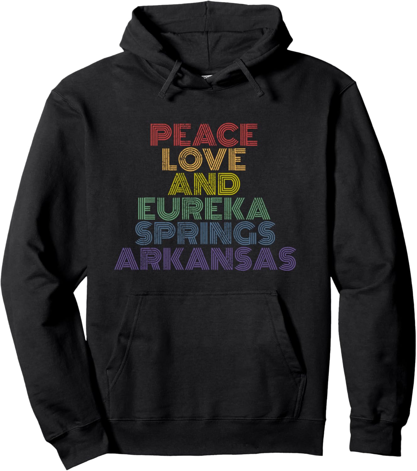 Peace Love Eureka Springs Arkansas Retro Rainbow Souvenir