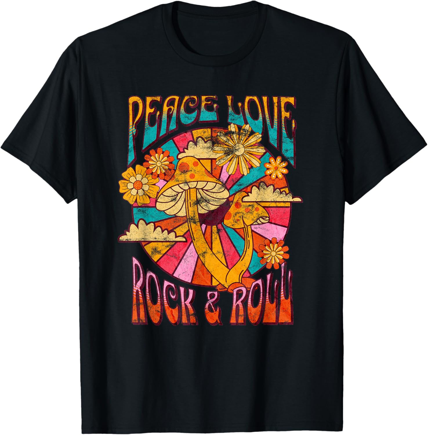 Peace Love Rock And Roll Groovy 70s