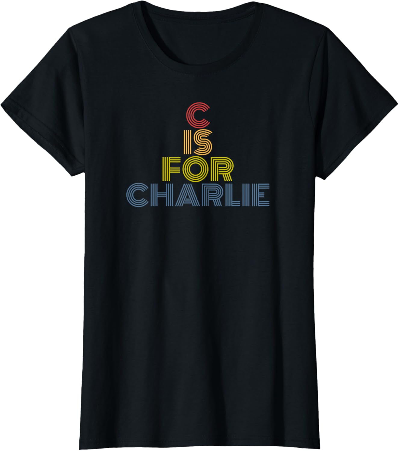 C Is For Charlie funny personalized name retro 70s vintage