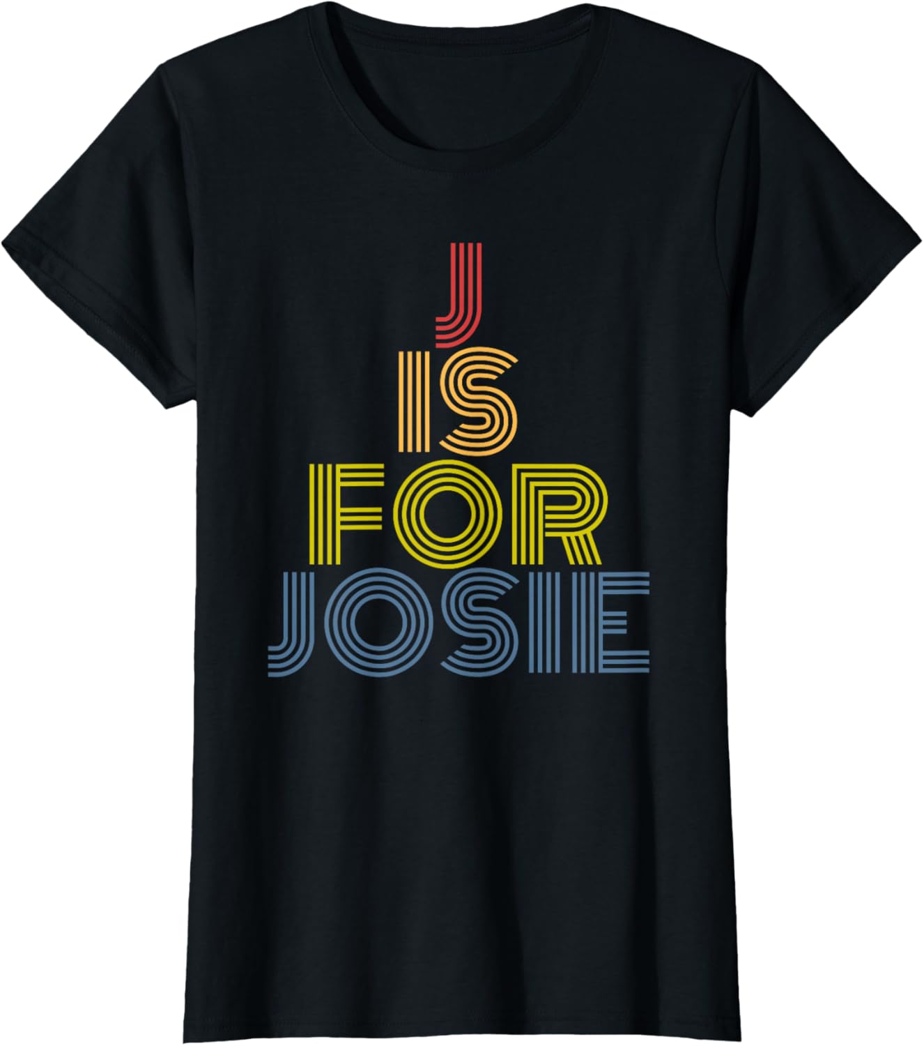 J Is For Josie funny personalized name retro 70s vintage