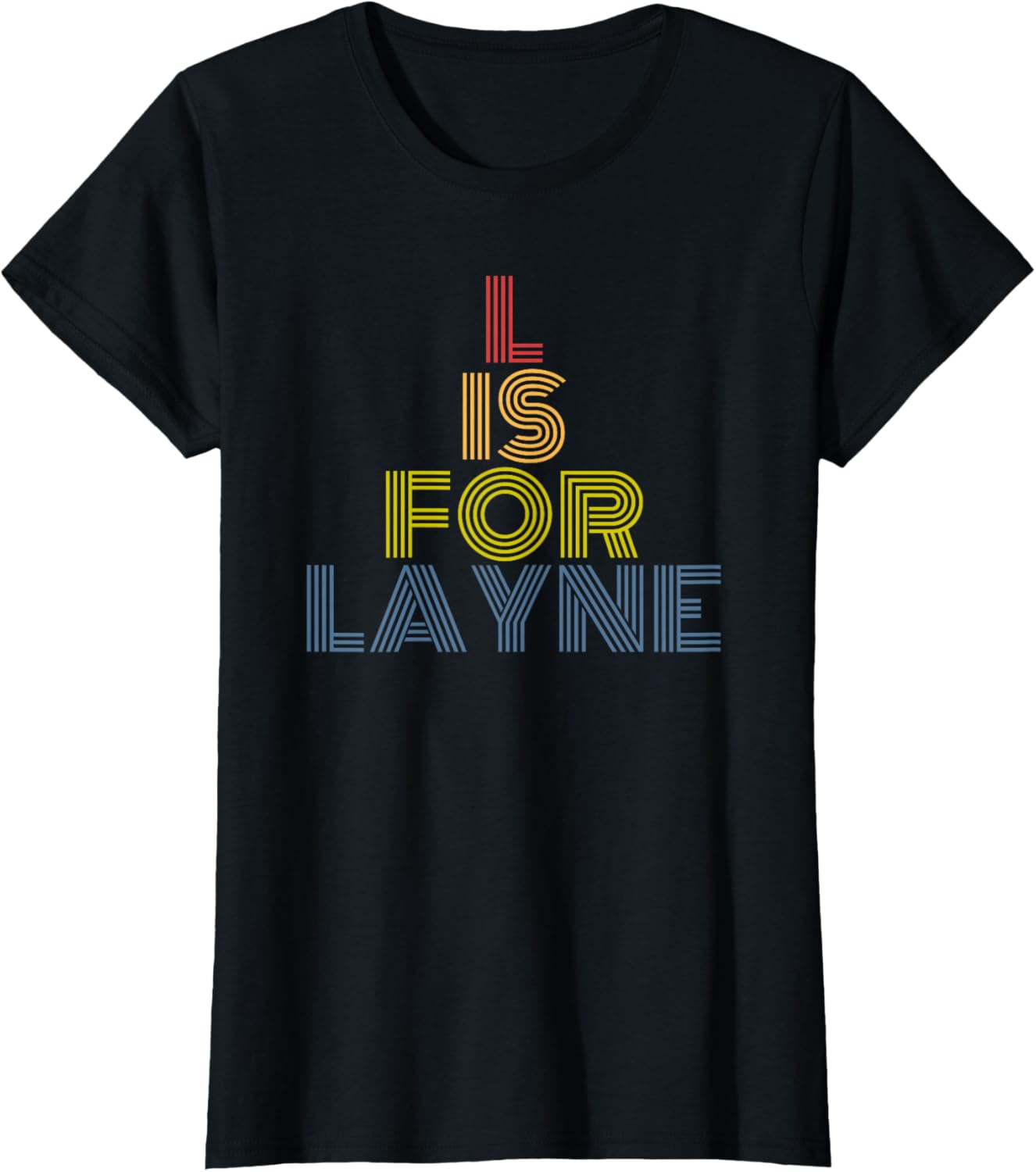 L Is For Layne funny personalized name retro 70s vintage