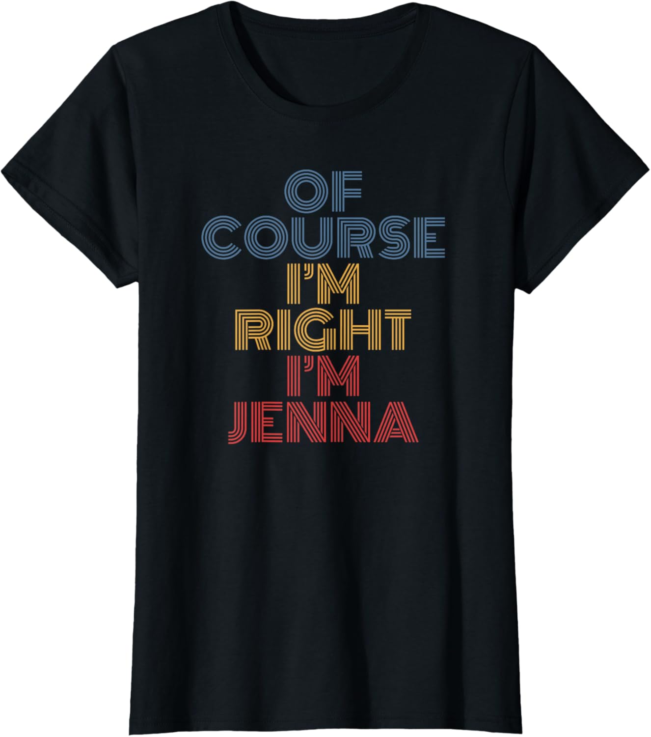 Oh Course I'm Right I'm Jenna Personalized Name funny