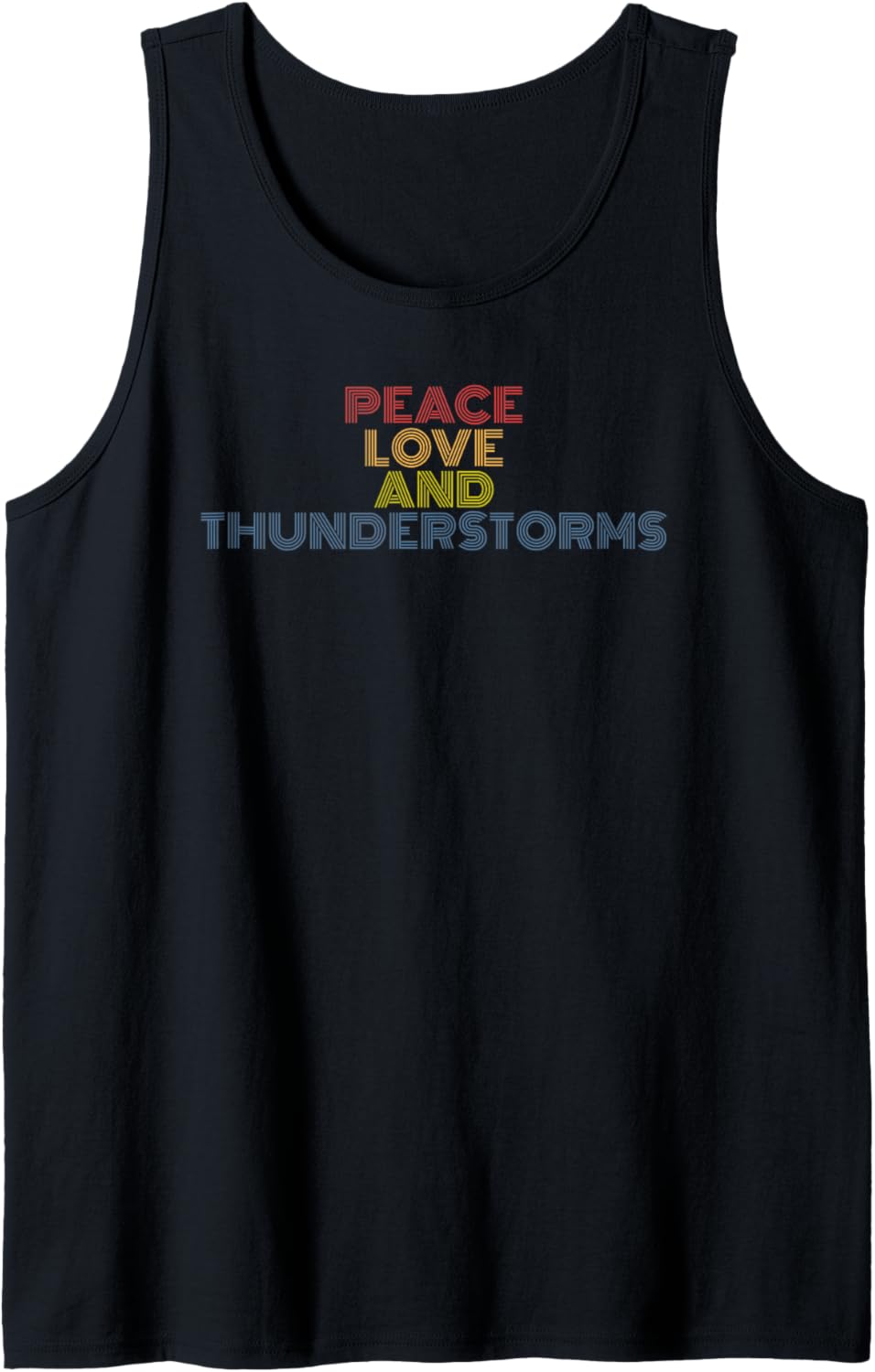 Peace Love And Thunderstorms retro 70s vintage
