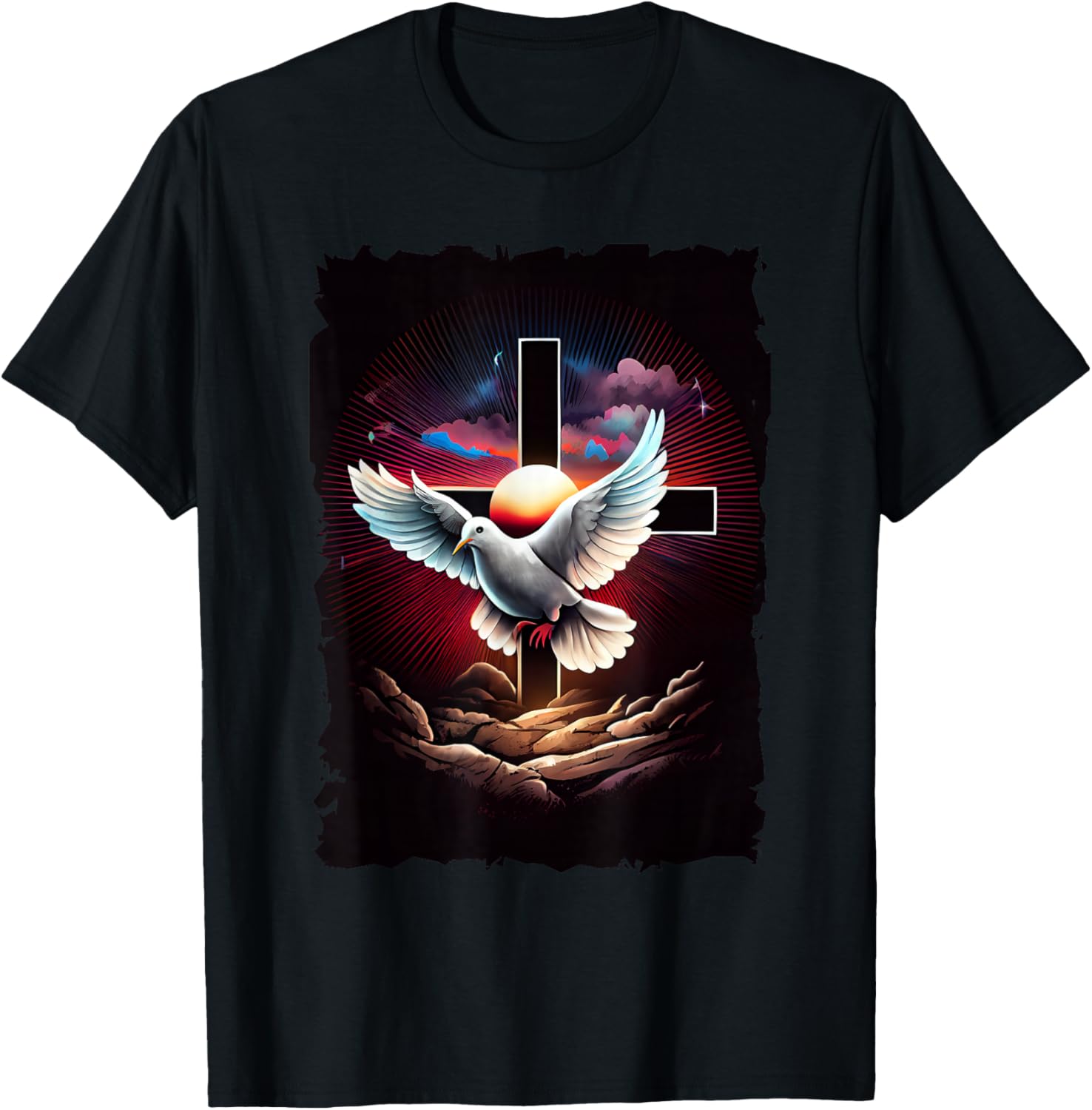 Christian Dove Cross retro 70s vintage