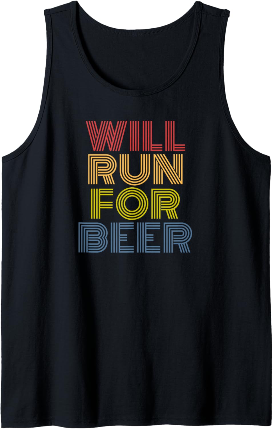 Will Run For Beer retro 70s vintage funny