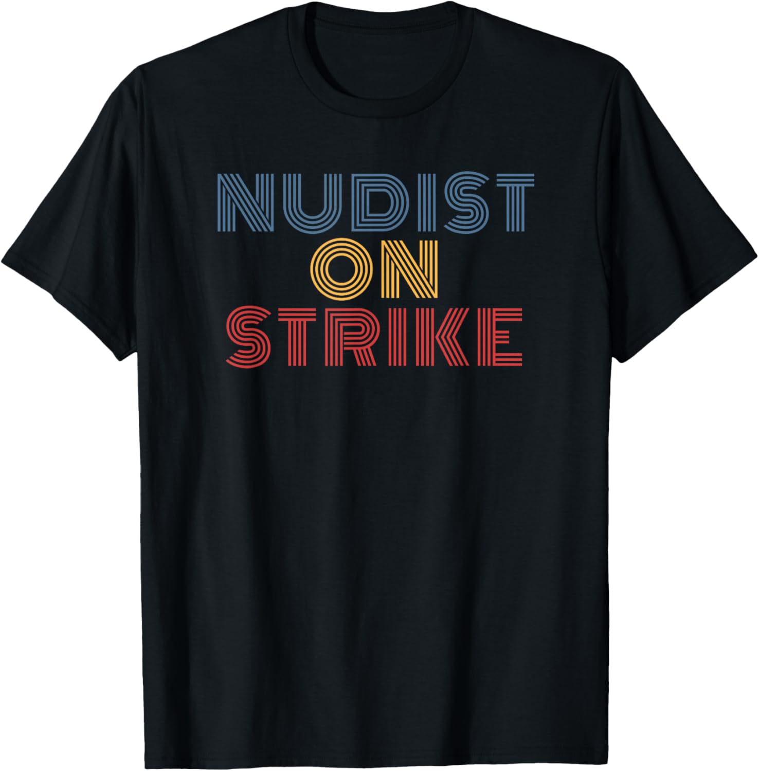 Nudist On Strike retro 70s vintage