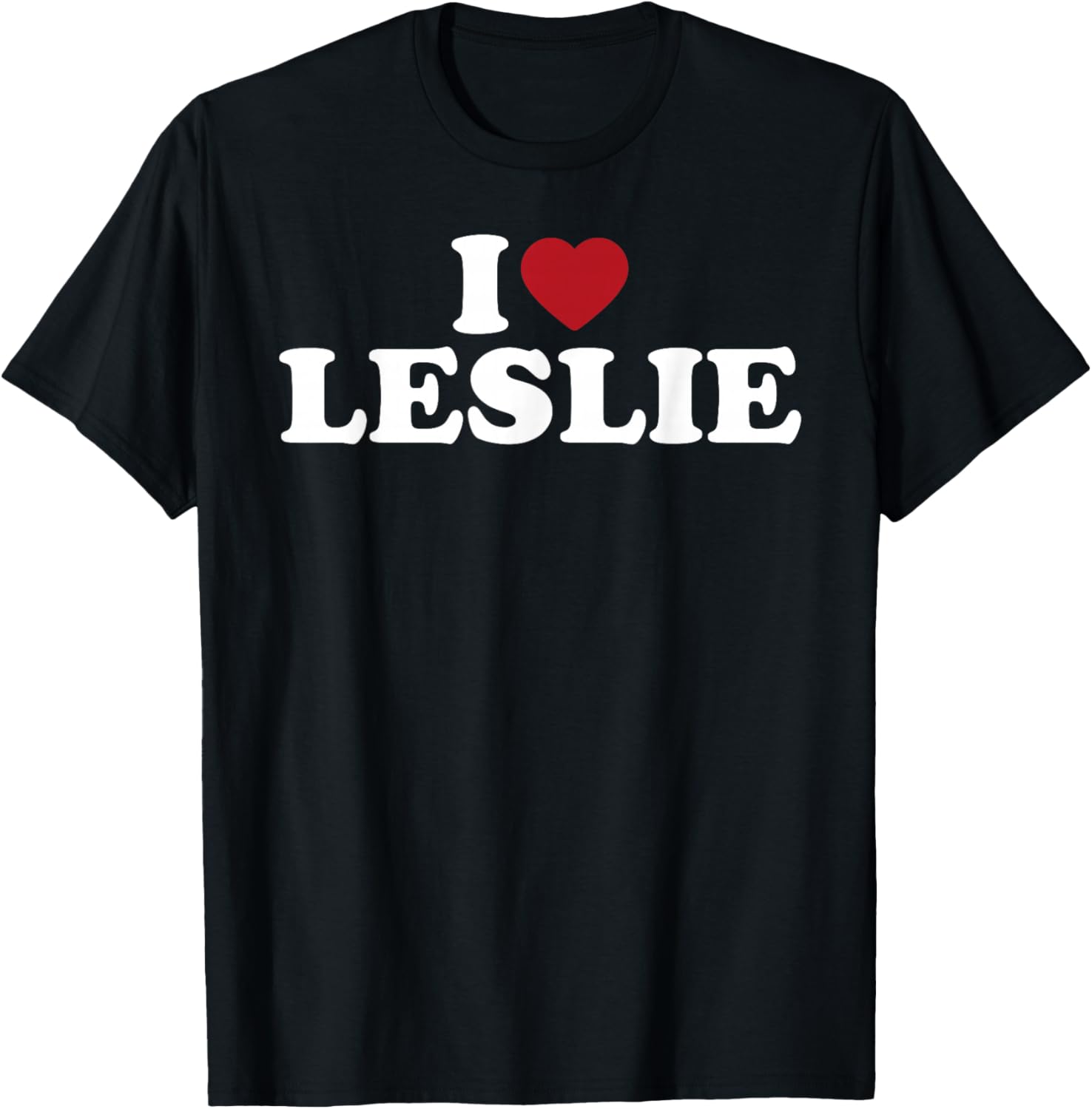 I Love Leslie, I Heart Leslie Red Heart