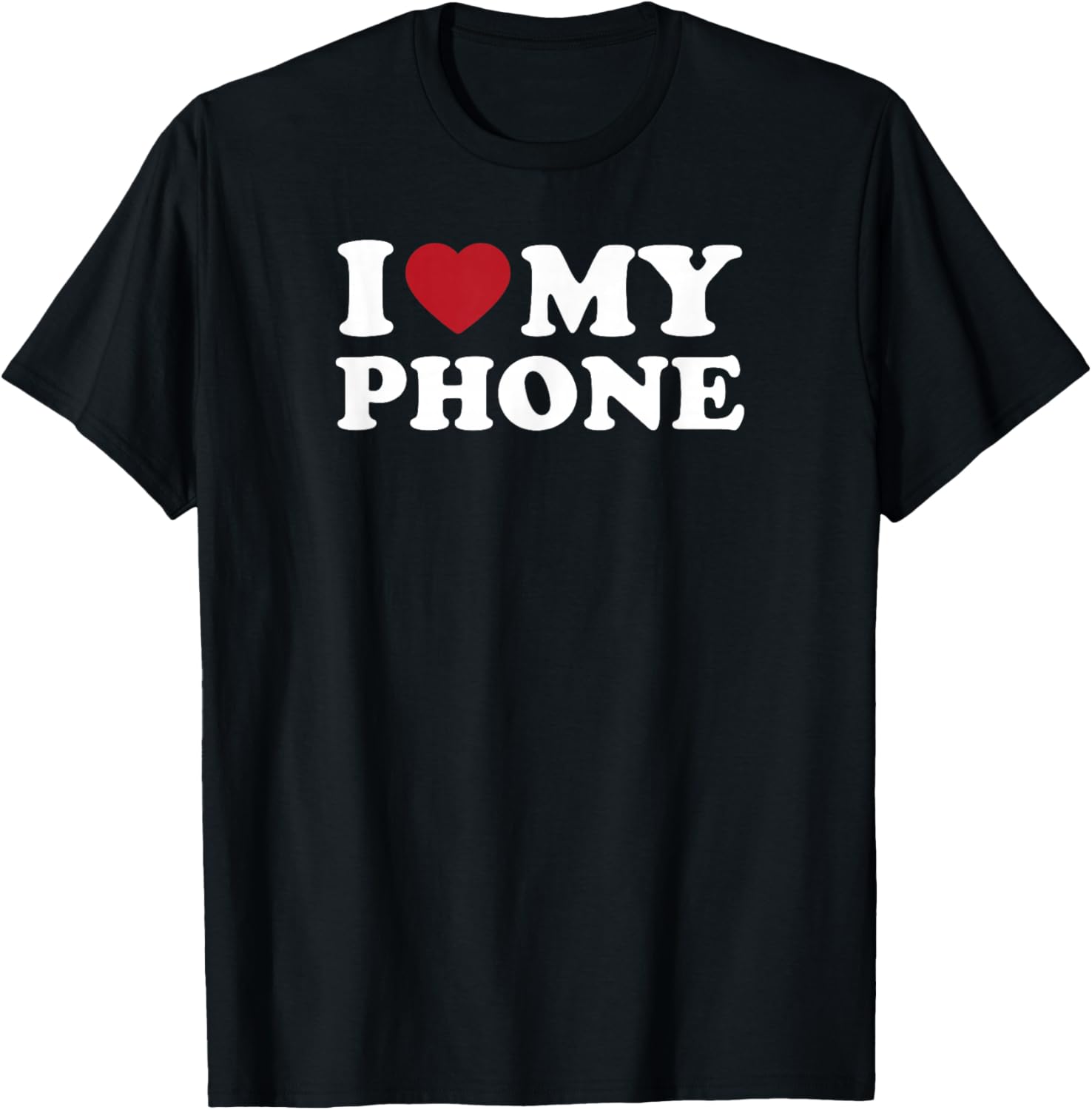 I Love My Phone Retro Heart Text Design