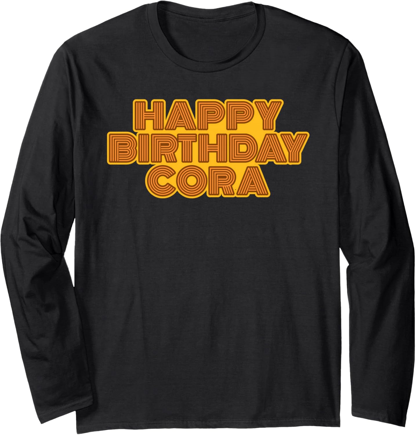 Happy Birthday Cora Personalized Name Retro Typography