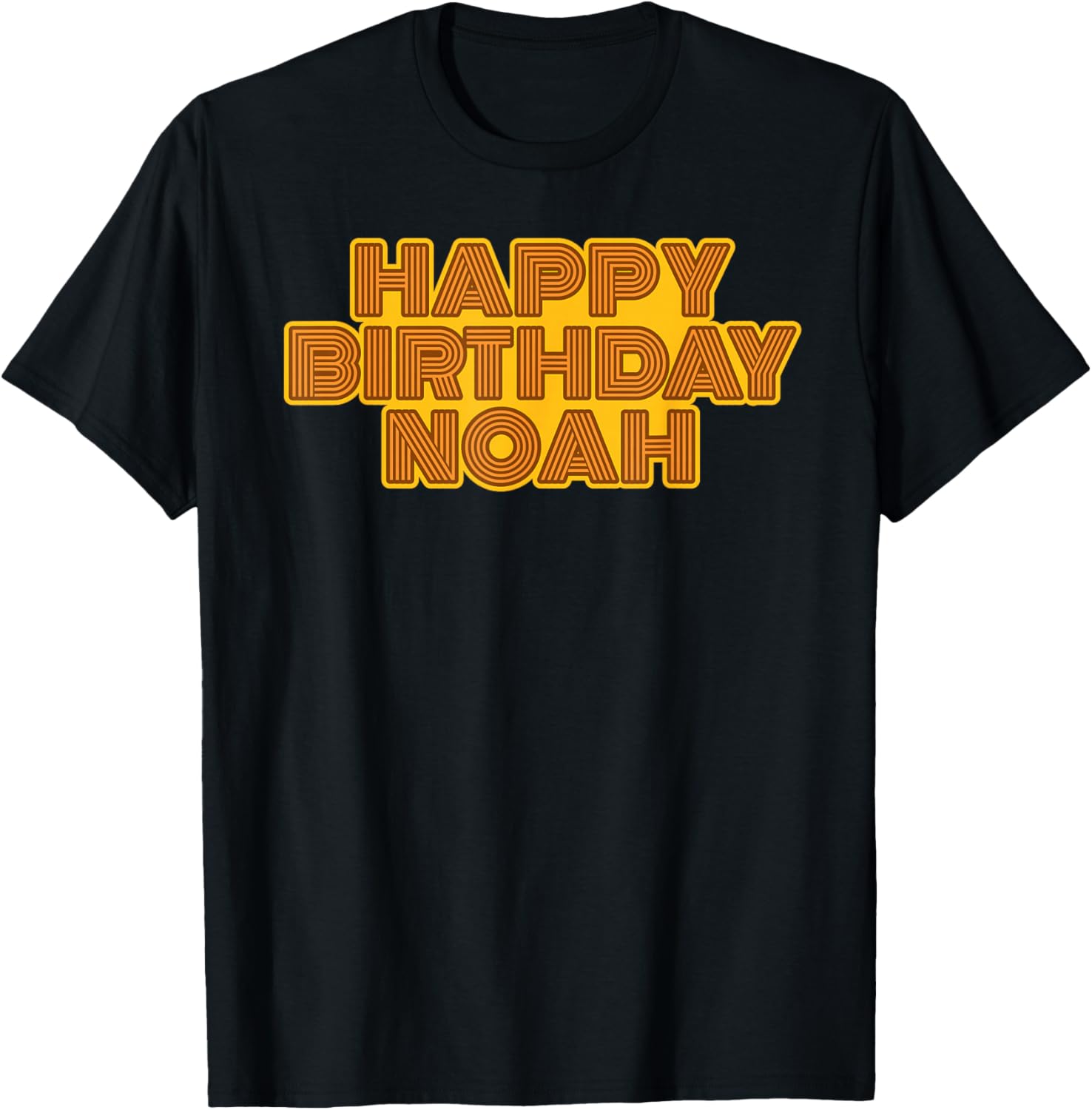 Happy Birthday Noah Personalized Name Retro Typography
