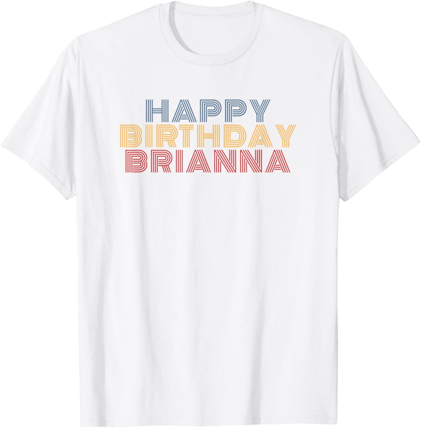 Happy Birthday Brianna Personalized Name Retro Typography