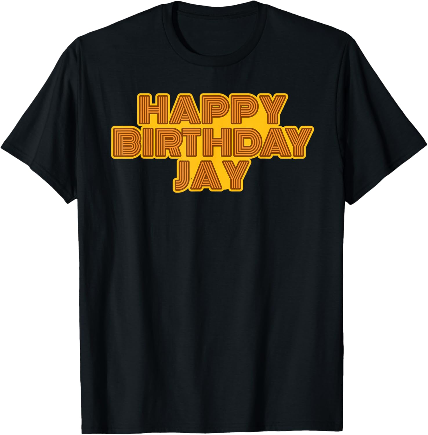 Happy Birthday Jay Personalized Name Retro Typography
