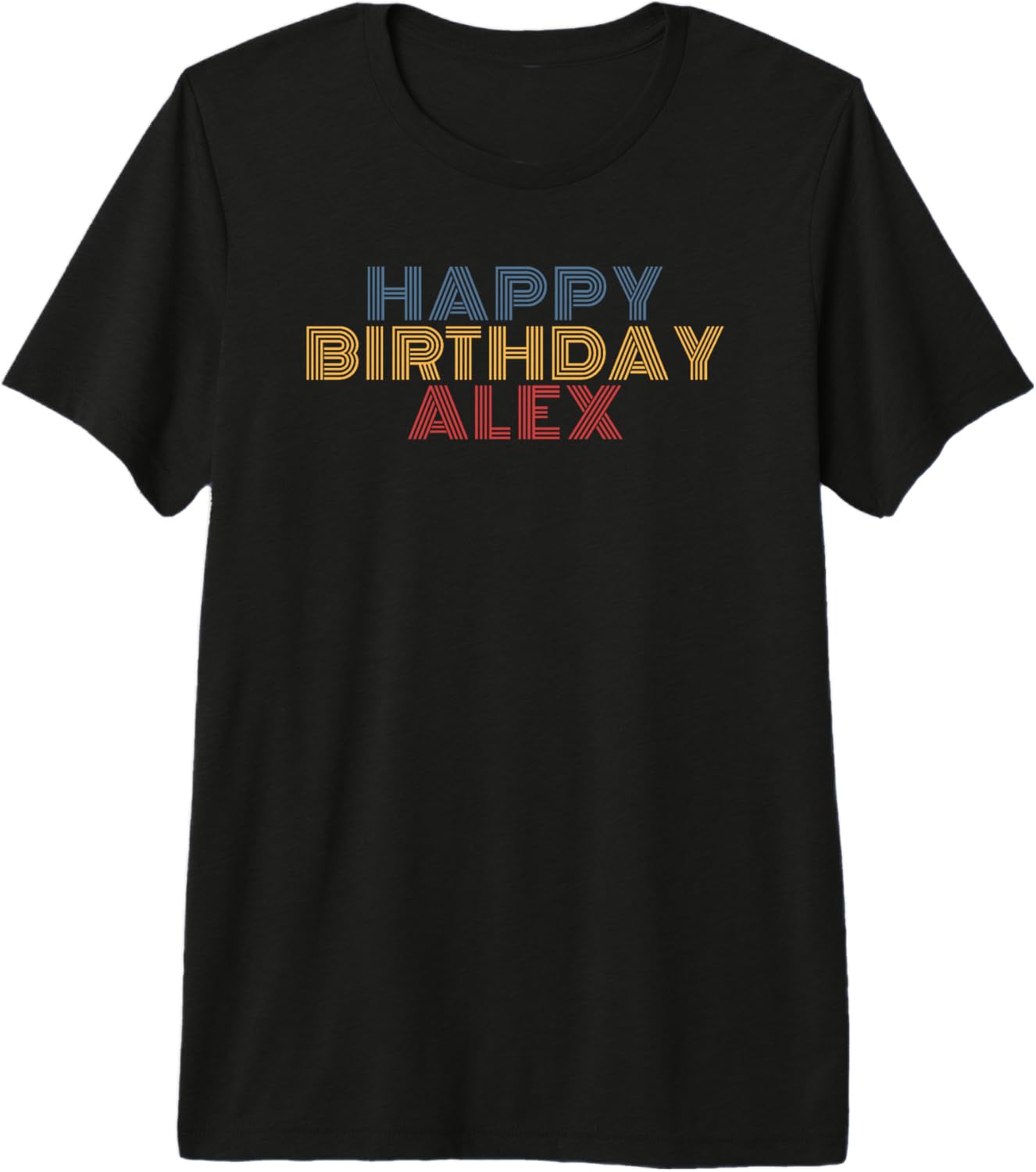 Happy Birthday Alex Personalized Name Retro Typography