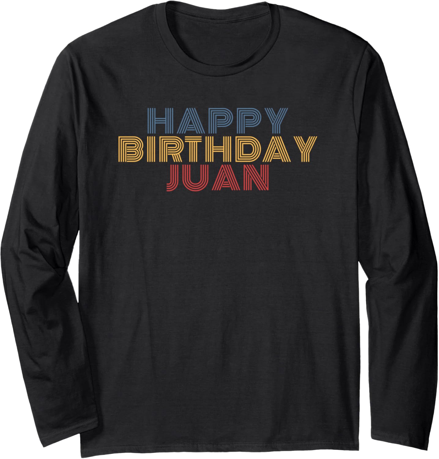 Happy Birthday Juan Personalized Name Retro Typography