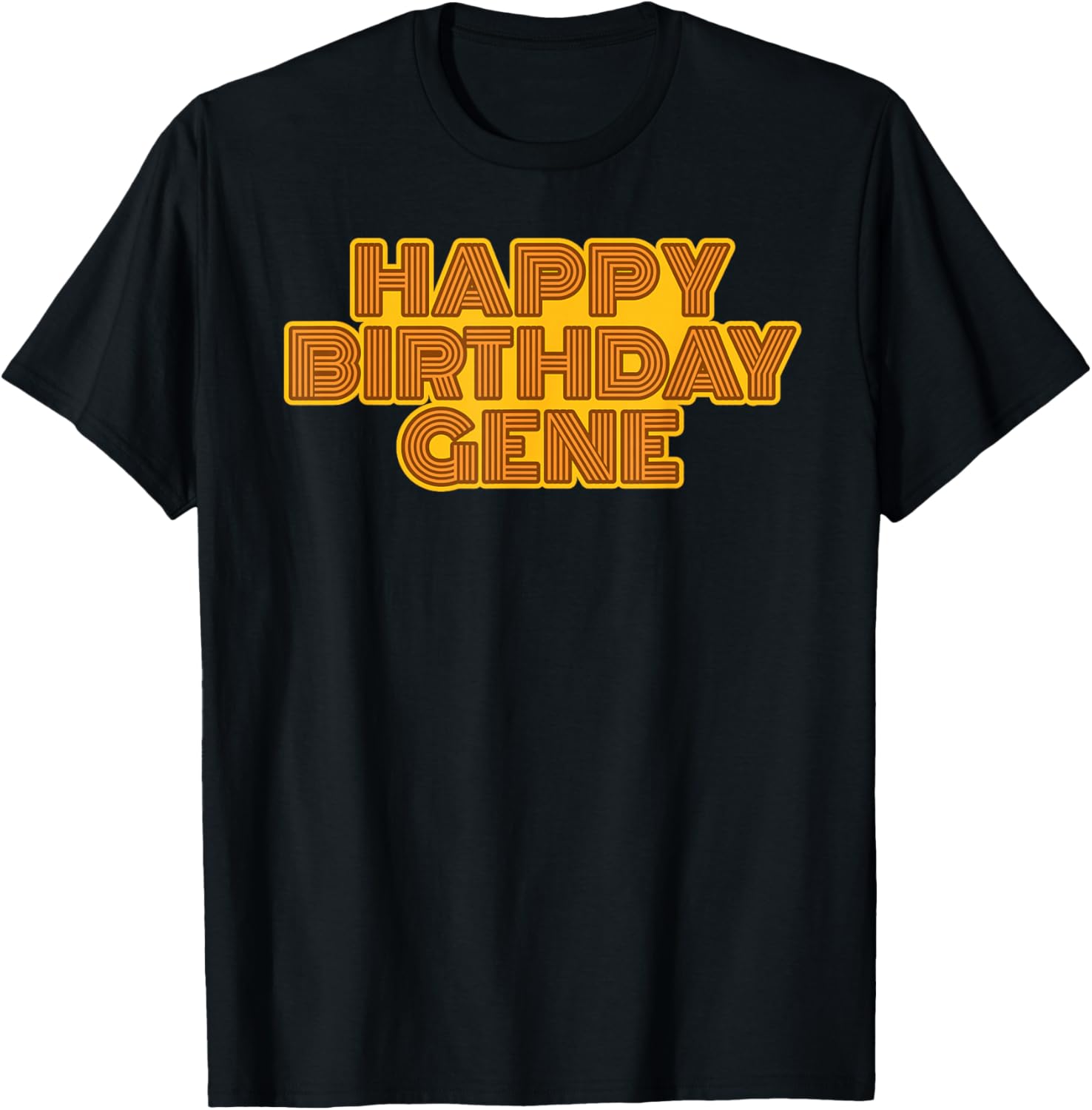 Happy Birthday Gene Personalized Name Retro Typography