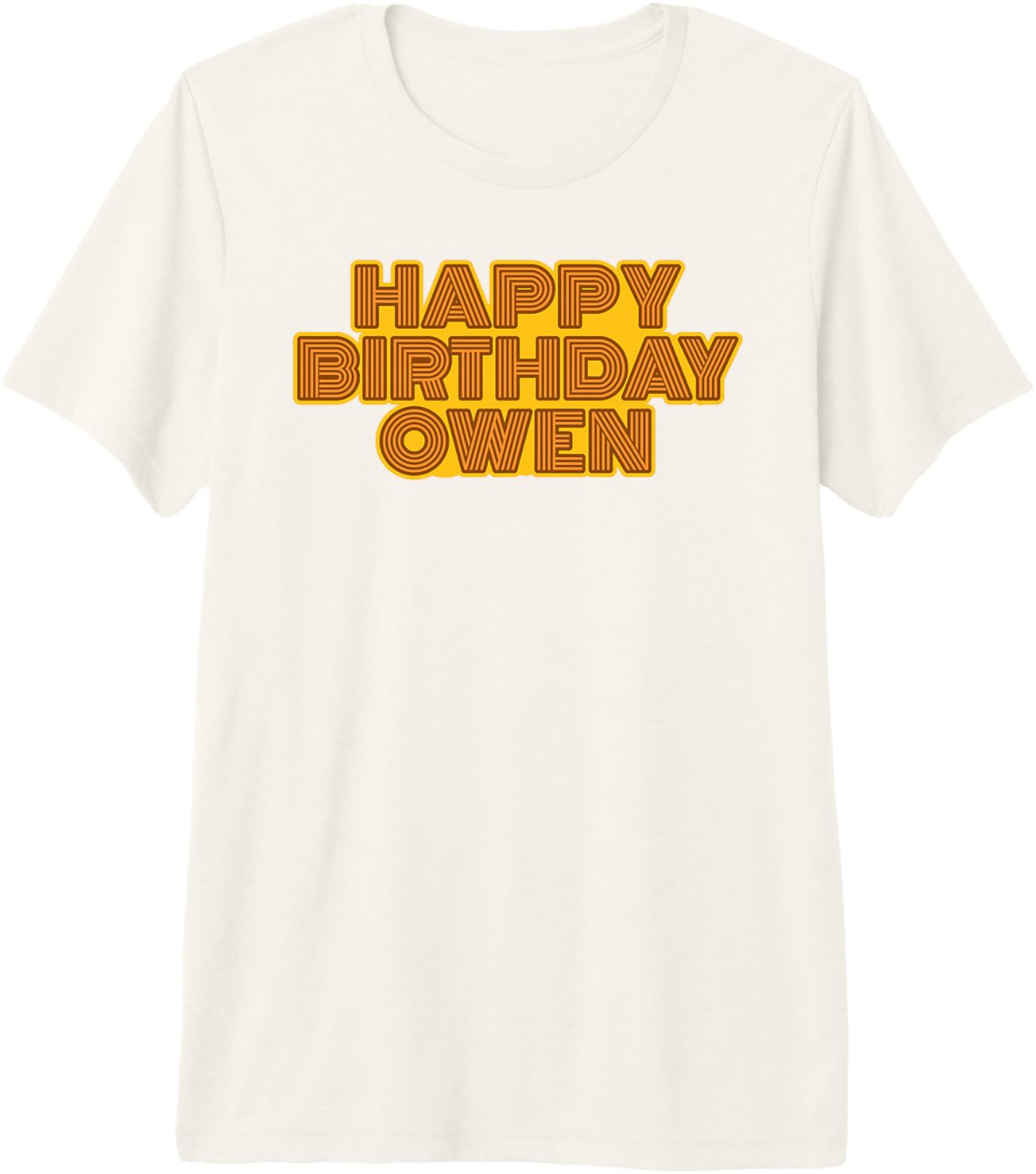 Happy Birthday Owen Personalized Name Retro Typography