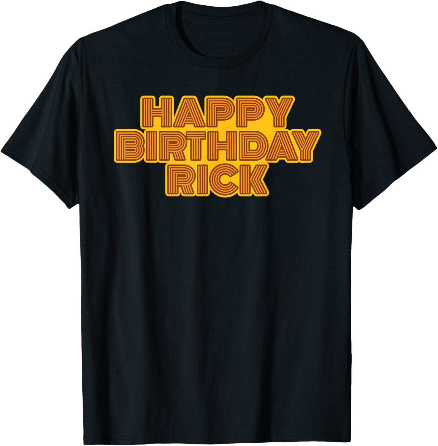 Happy Birthday Rick Personalized Name Retro Typography