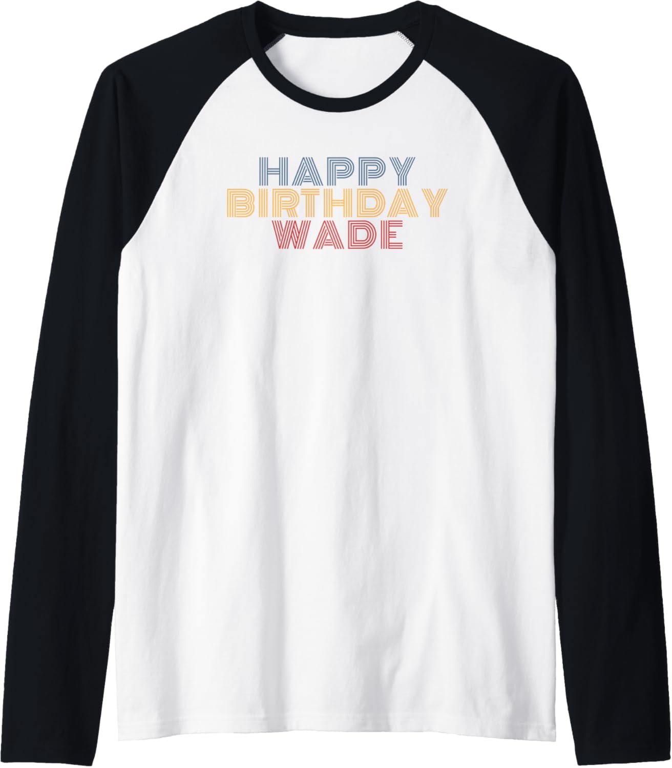 Happy Birthday Wade Personalized Name Retro Typography