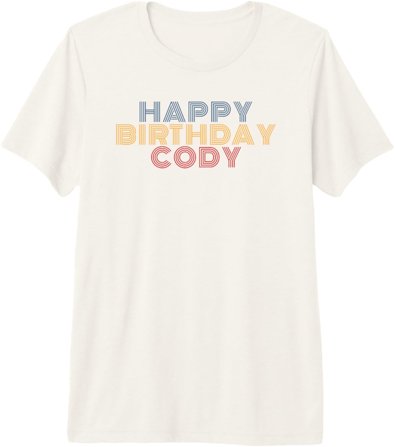 Happy Birthday Cody Personalized Name Retro Typography