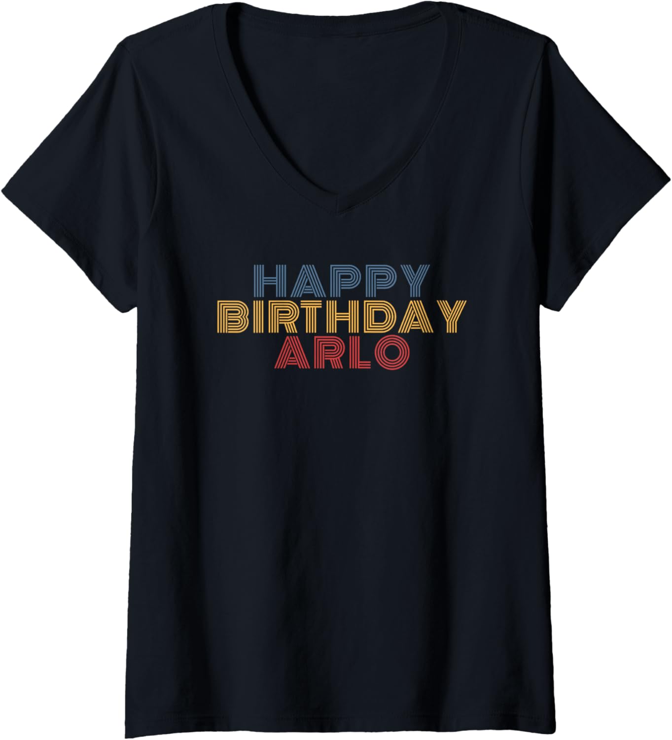 Happy Birthday Arlo Personalized Name Retro Typography
