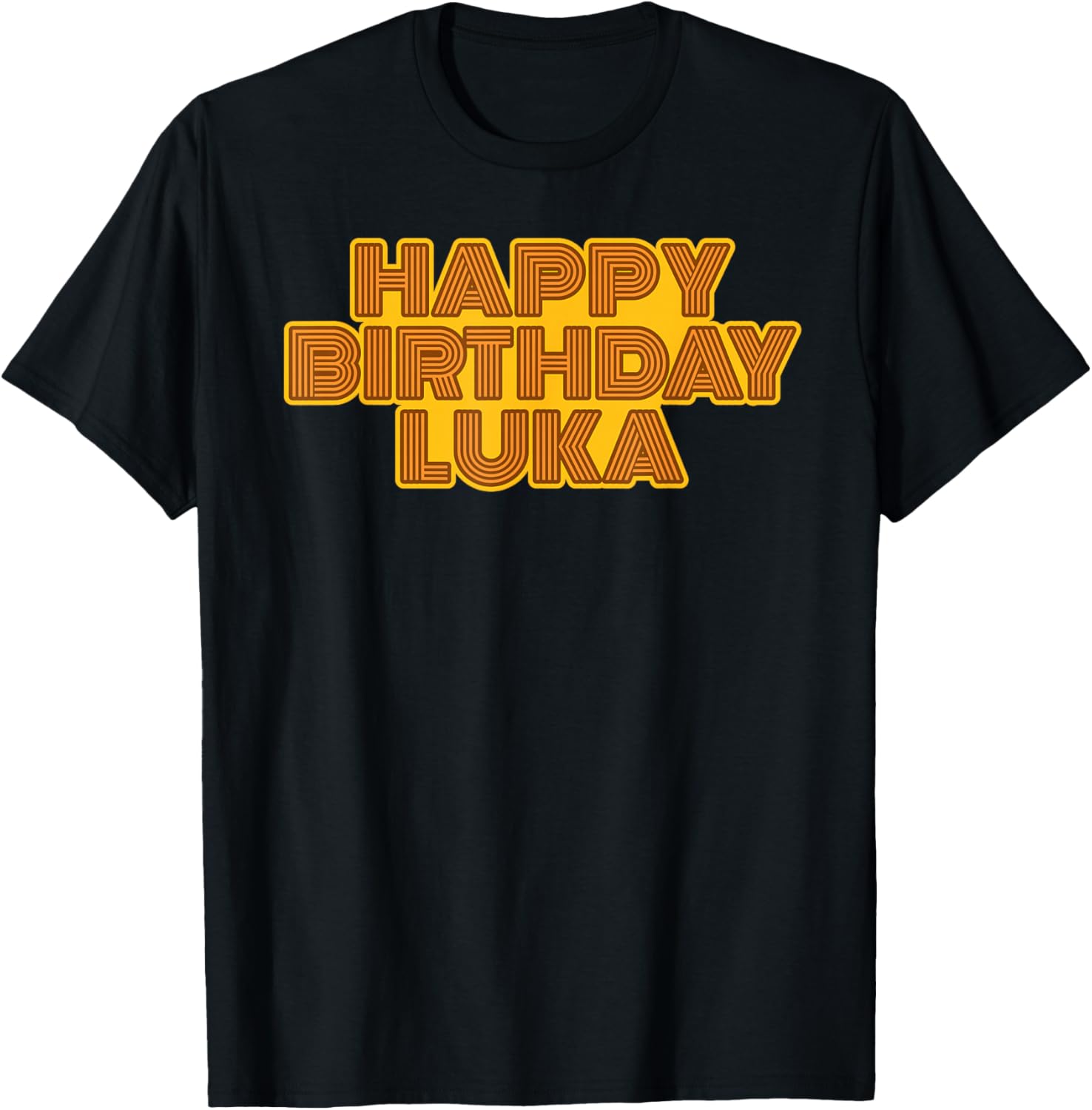 Happy Birthday Luka Personalized Name Retro Typography