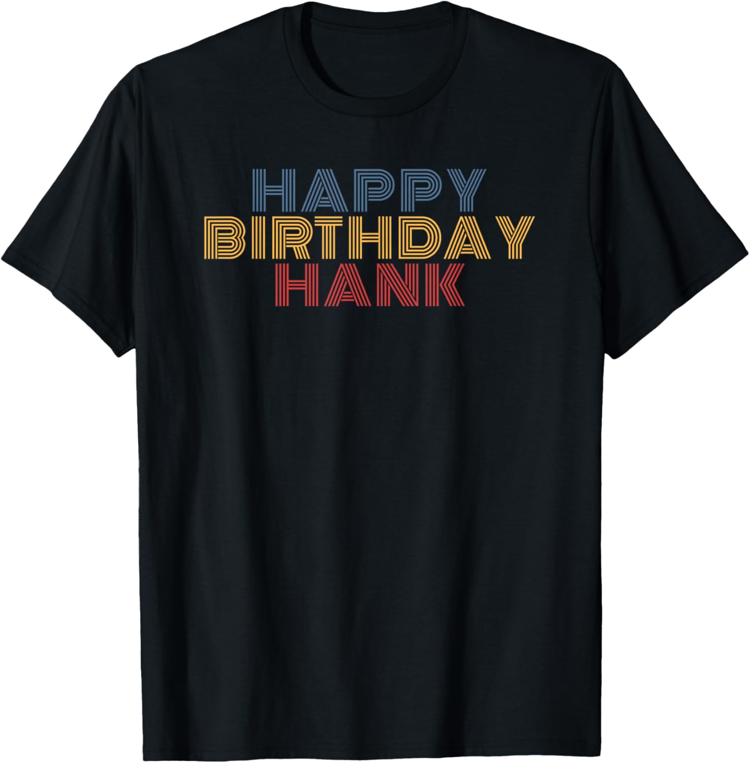 Happy Birthday Hank Personalized Name Retro Typography