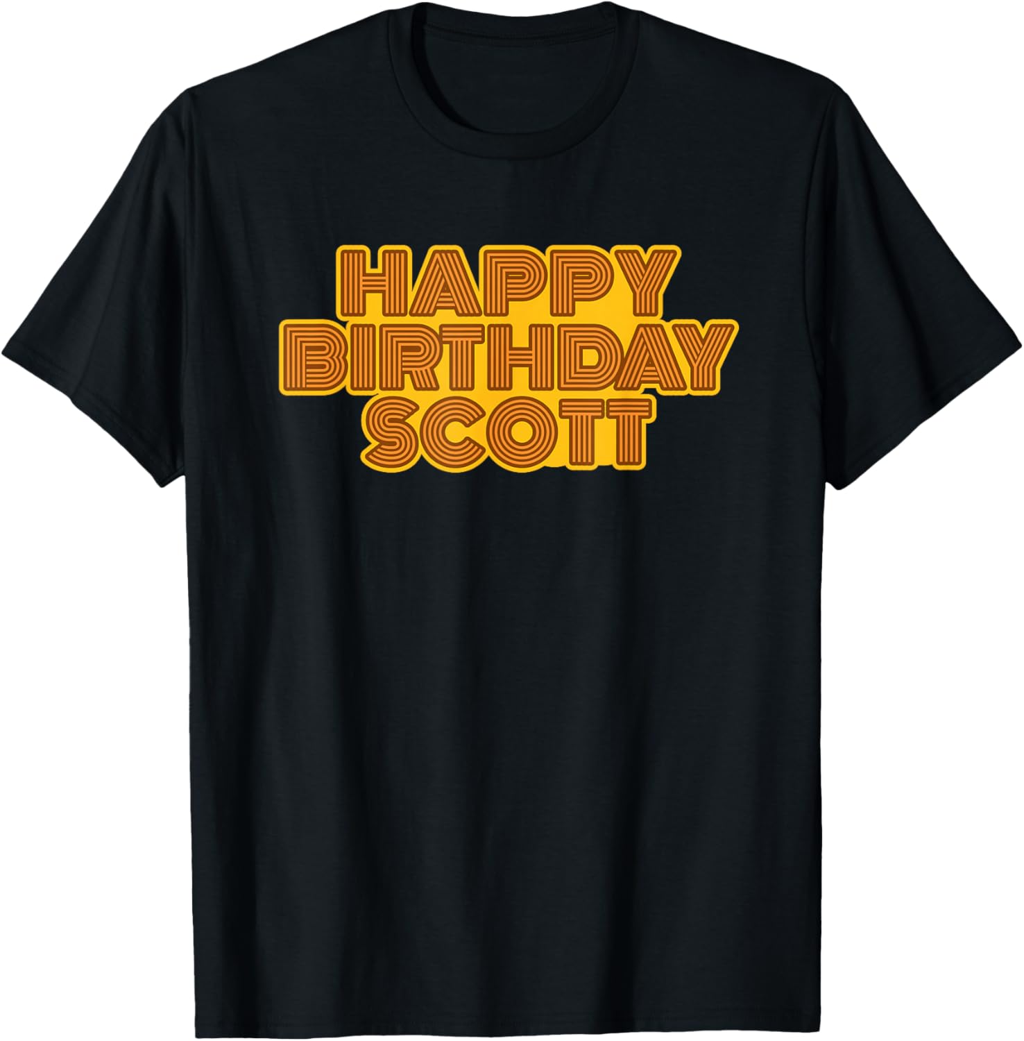 Happy Birthday Scott Personalized Name Retro Typography
