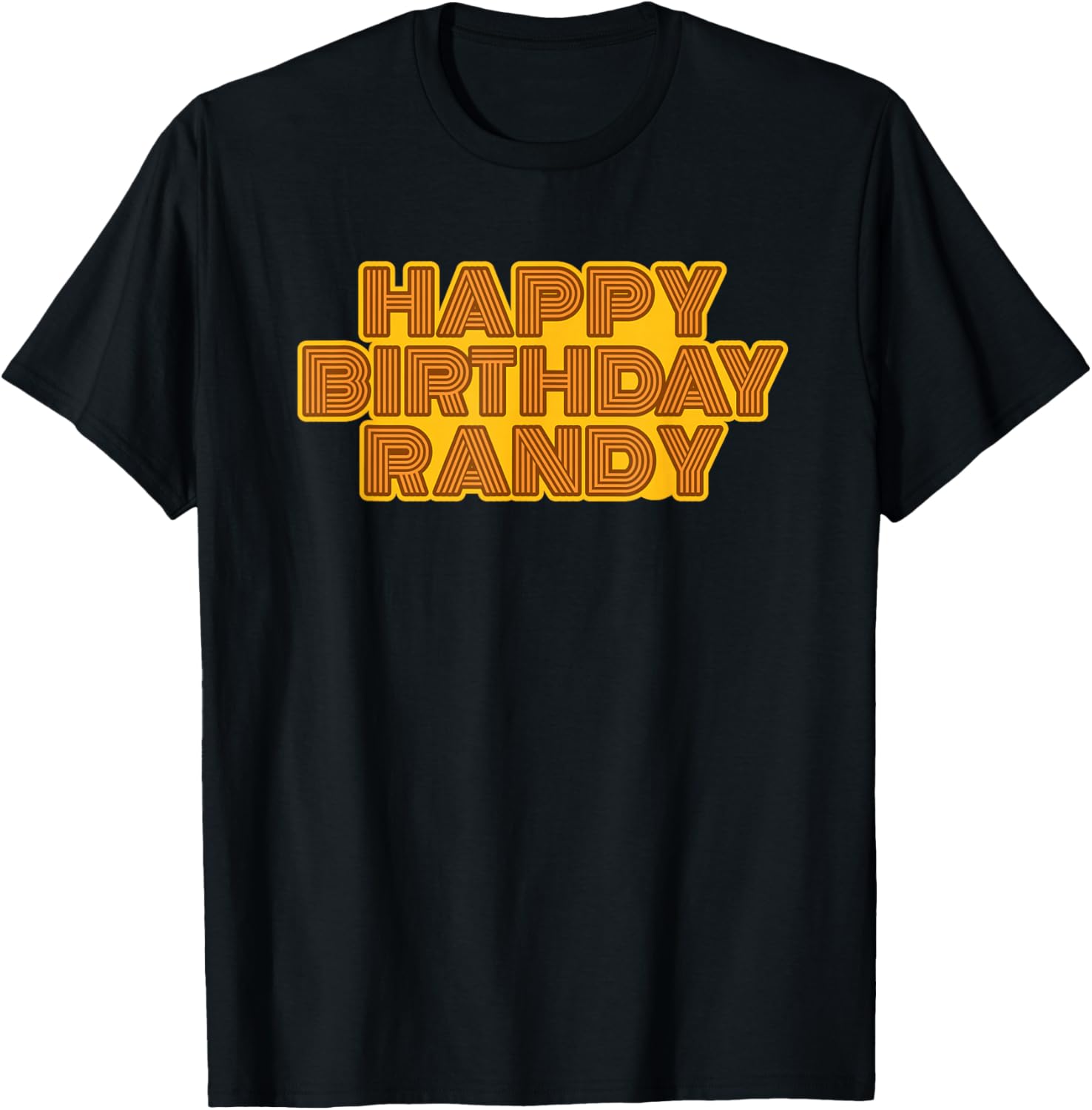 Happy Birthday Randy Personalized Name Retro Typography
