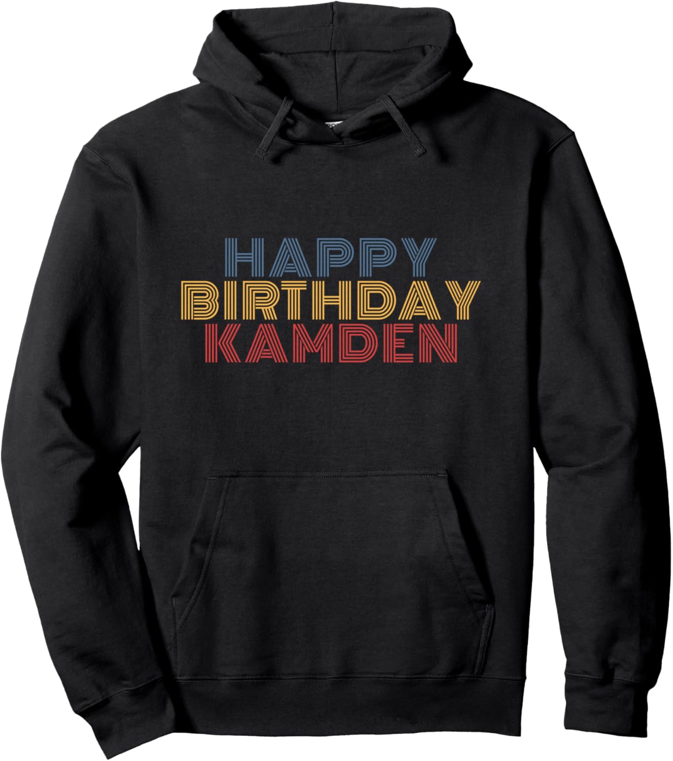 Happy Birthday Kamden Personalized Name Retro Typography