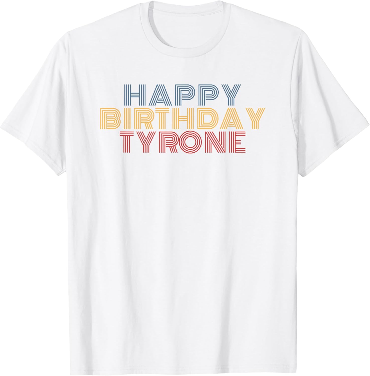 Happy Birthday Tyrone Personalized Name Retro Typography