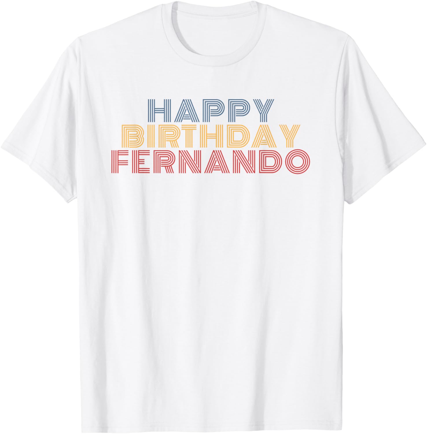Happy Birthday Fernando Personalized Name Retro Typography