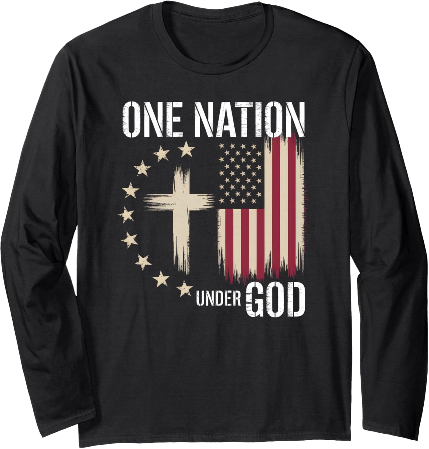 One Nation Under God Cross American Flag Christian Patriotic