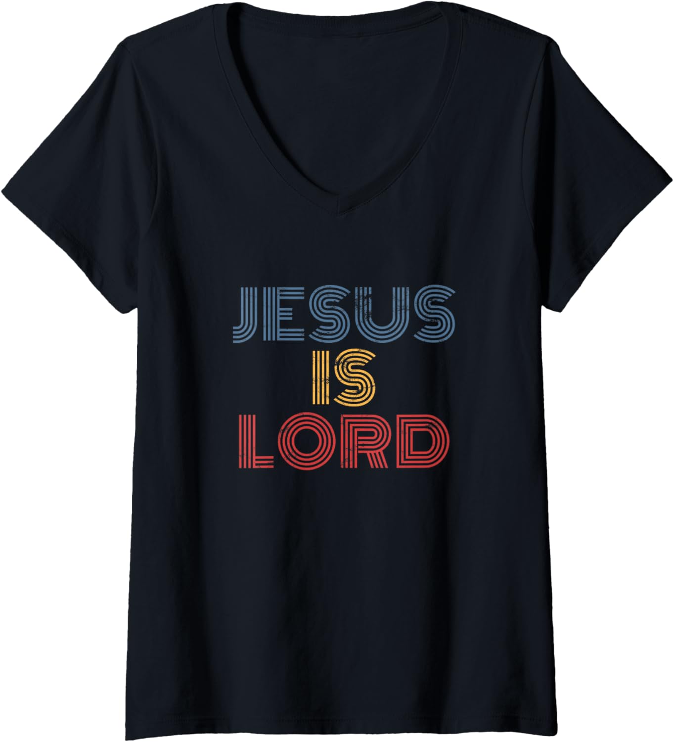 Jesus Is Lord retro Christian faith scripture design