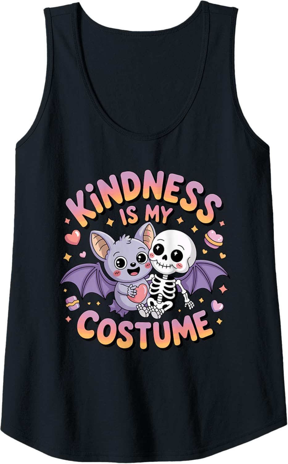 Kindness Is My Costume Cute Bat Skeleton Shirt
