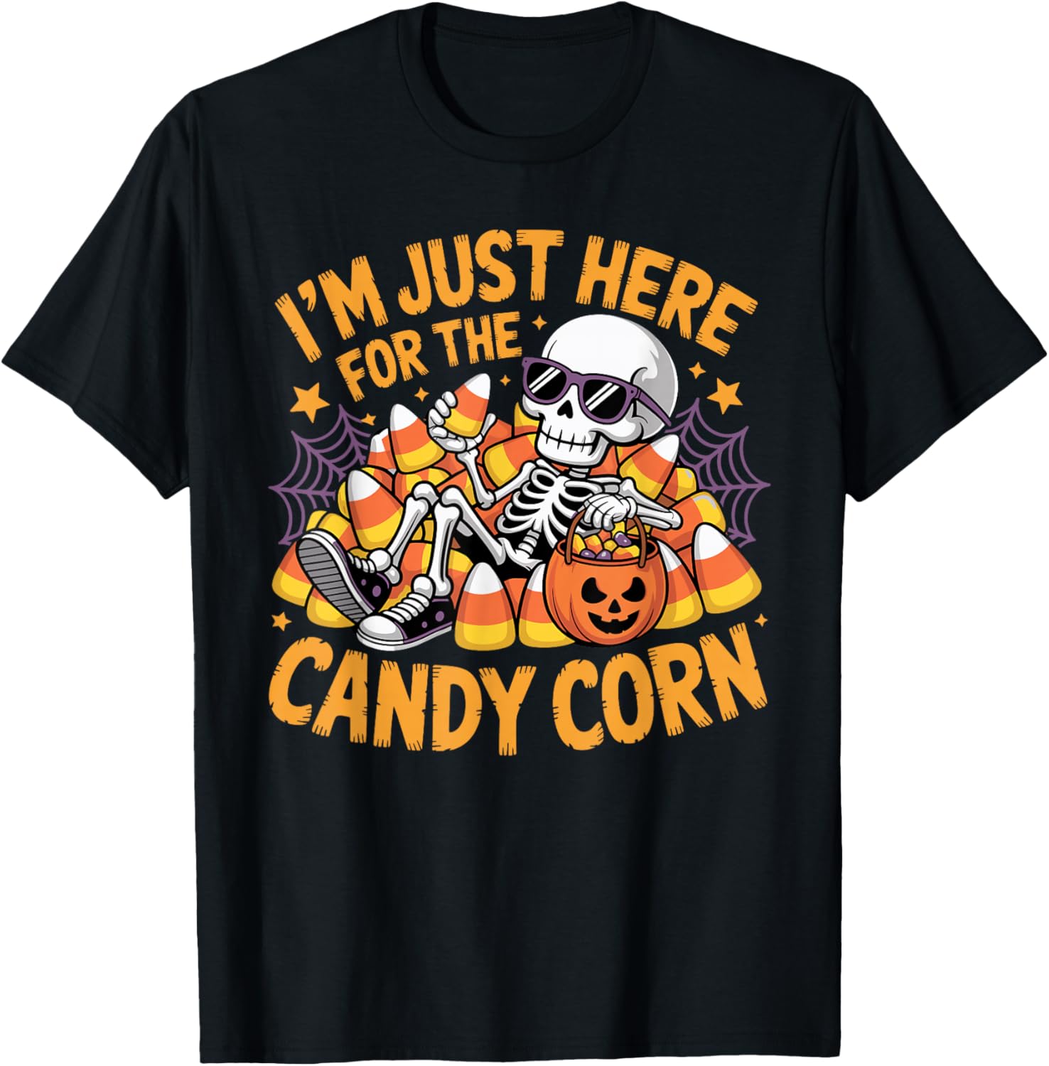 Funny Skeleton Candy Corn Halloween