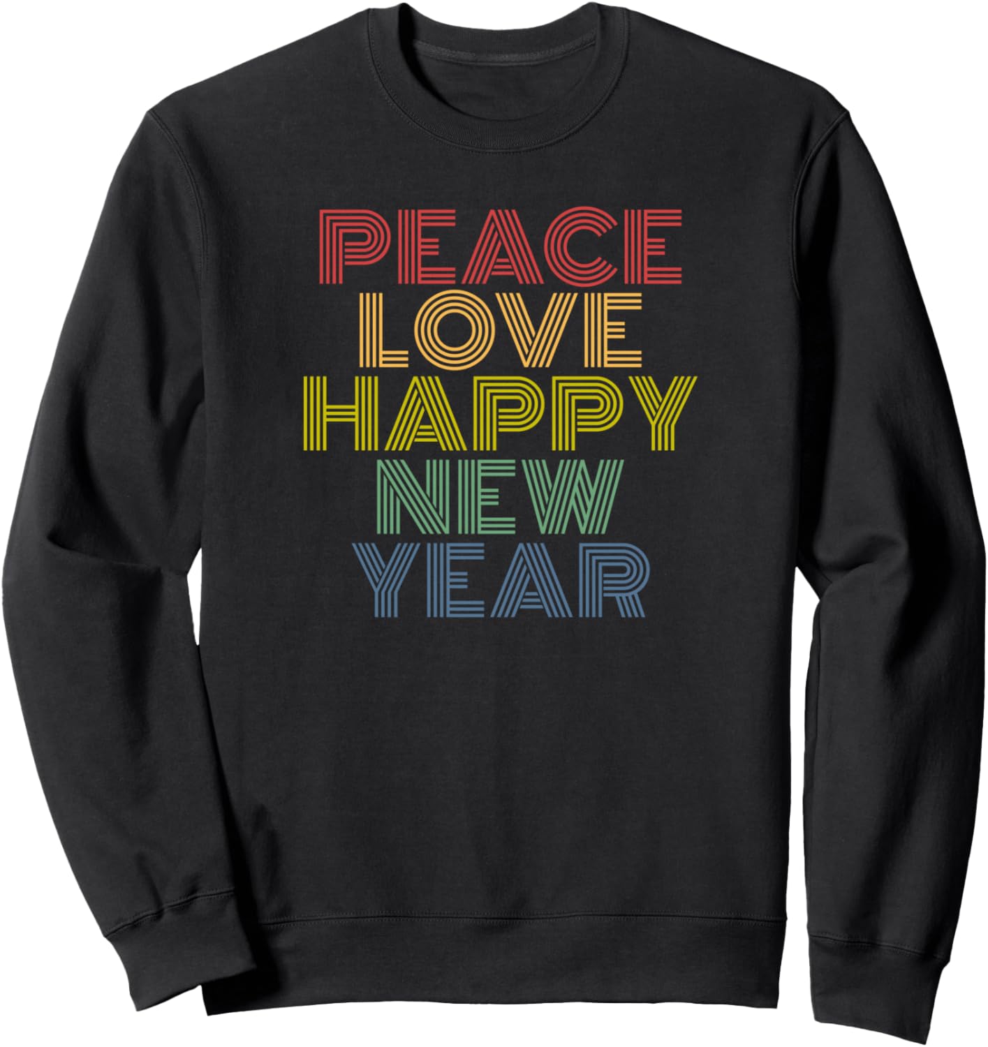 Peace Love Happy New Year Retro Vintage Matching Group Party