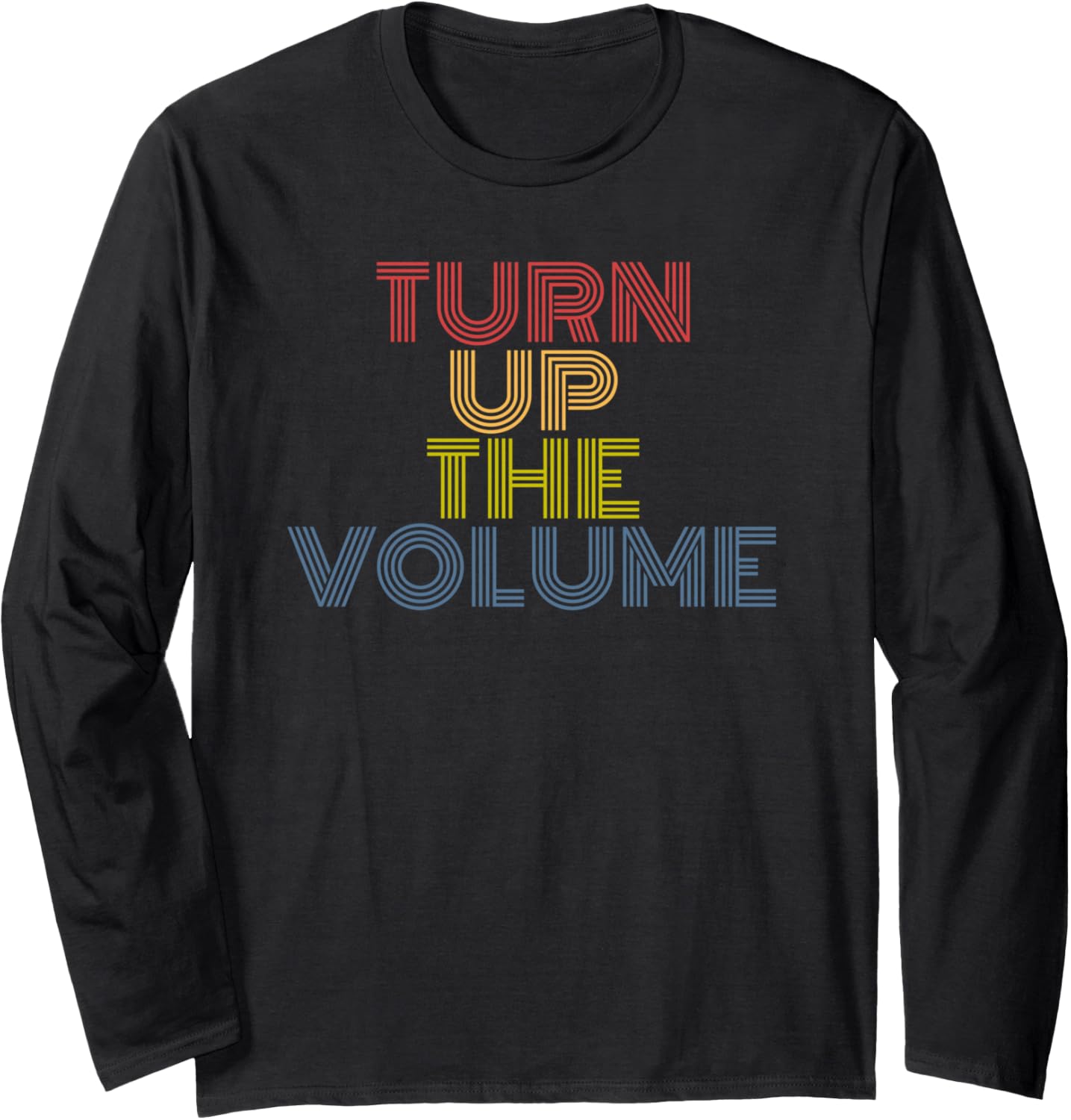 Turn Up The Volume Retro 70s Vintage Striped